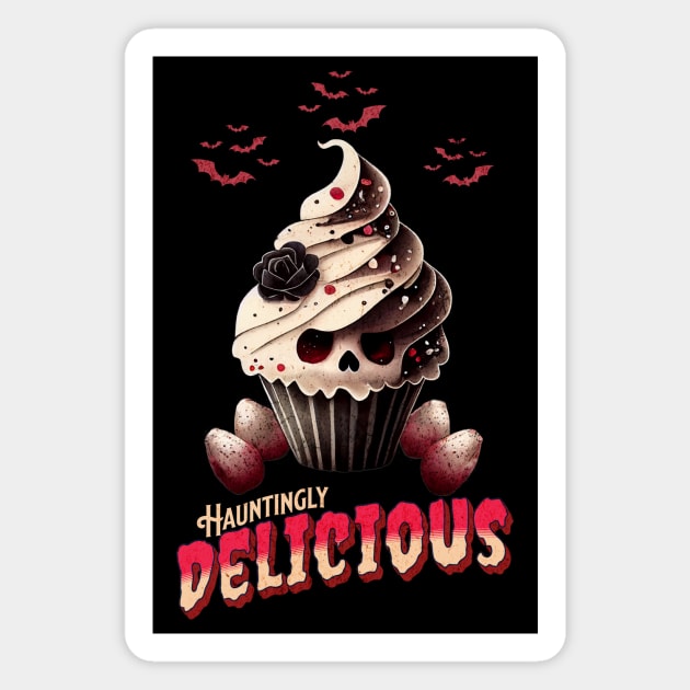 Hauntingly Delicious - Goth Cupcake Magnet by Vampyre Zen